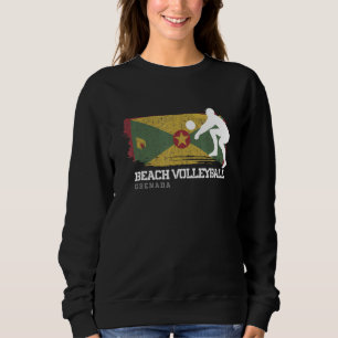 Beach Volleyball Grenada Flag Love Volleyball Play Sweatshirt