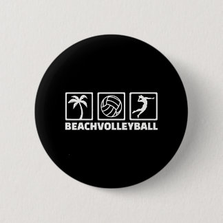 Beach volleyball icons button