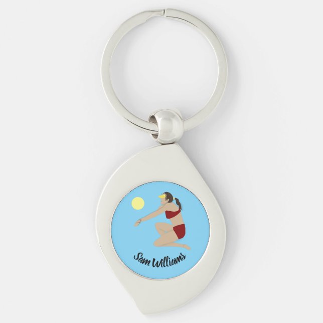 Beach Volleyball Keychain (Front)