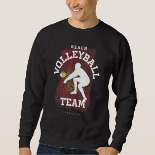 Beach Volleyball Kyrgyzstan Flag Love Volleyball P Sweatshirt