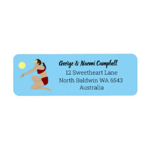 Beach Volleyball Label