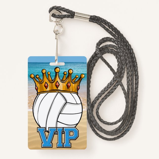 Beach Volleyball MVP Badge (Front with Lanyard)