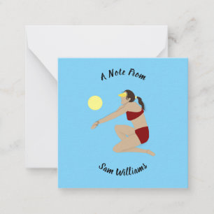 Beach Volleyball Note Card