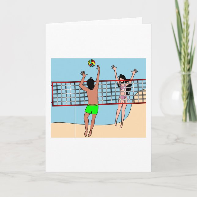 Beach Volleyball On The Beach Training Card (Front)