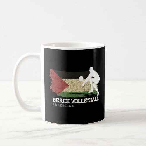 Beach Volleyball Palestine Flag Love Volleyball Pl Coffee Mug