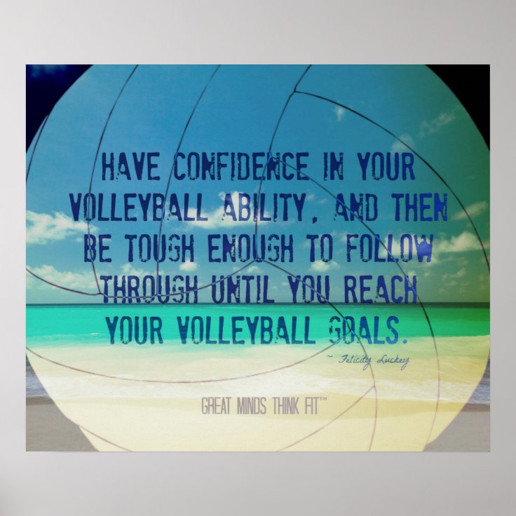 Beach Volleyball Poster 017 for Motivation | Zazzle