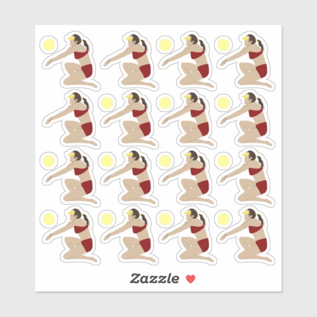 Beach Volleyball Sticker (Sheet)