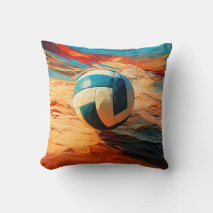Beach Volleyball Throw Pillow