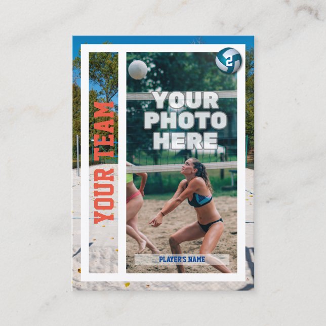 Beach Volleyball Trading Card Souvenir (Front)