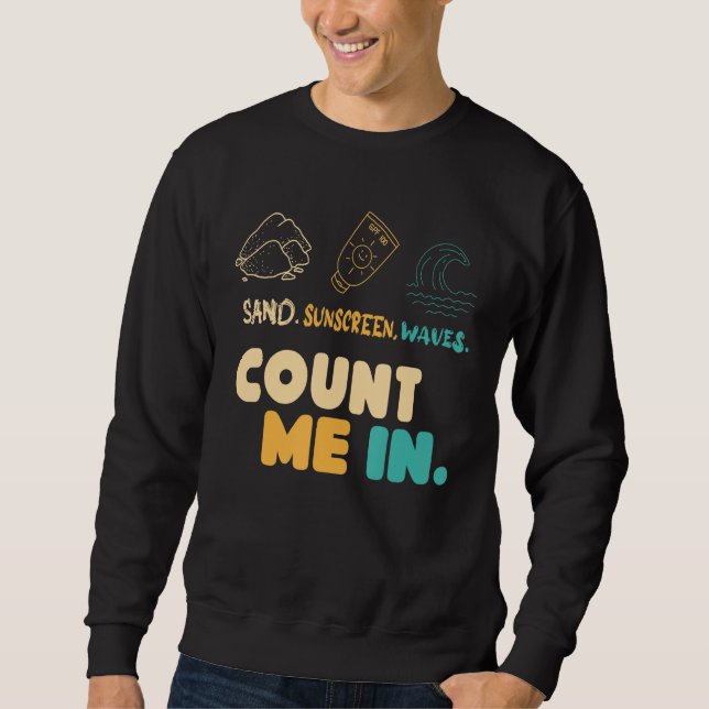Beach Volleyball Volleyballer Sweatshirt (Front)