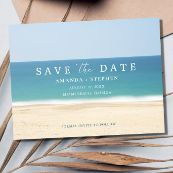 Beach Vow Renewal Save The Date Announcement Postcard by stylelily at Zazzle