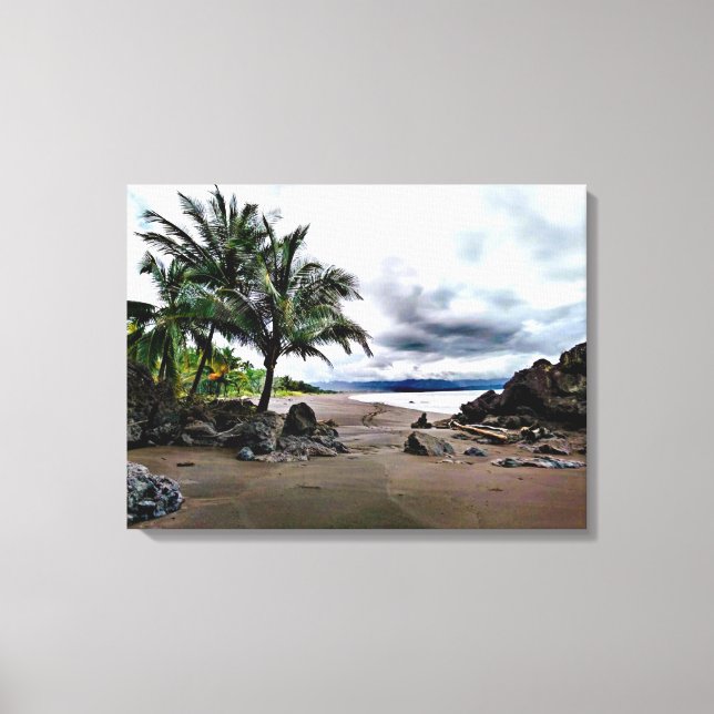 Beach Walk Stretched Canvas Print (Front)