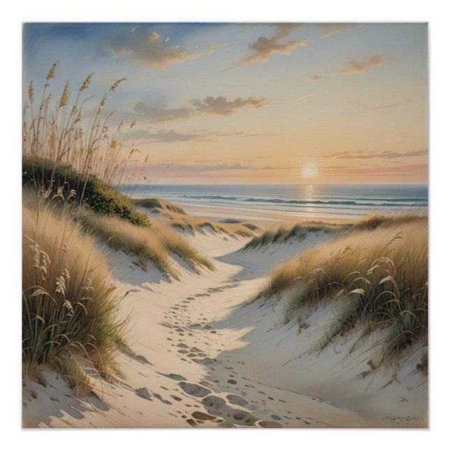 beach wall art poster (Front)