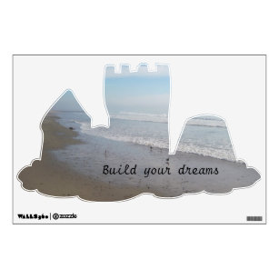 Beach Wall Decal: Build Your Dreams Sandcastle Wall Sticker