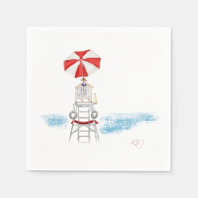 Beach Watch Napkins (Front)