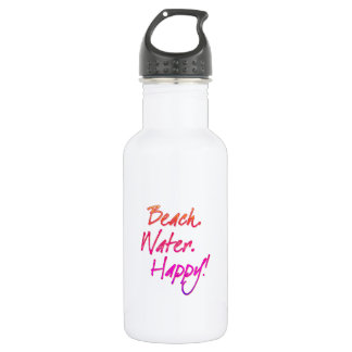 Beach Water Happy Stainless Steel Water Bottle