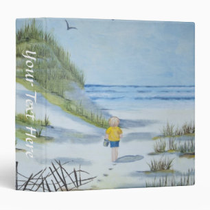 Beach watercolor 3 ring binder