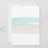Beach Watercolor Bridal Shower Invitation (Back)