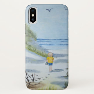 Beach watercolor iPhone x case