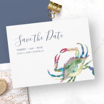 Beach Watercolor Crab Save the Date