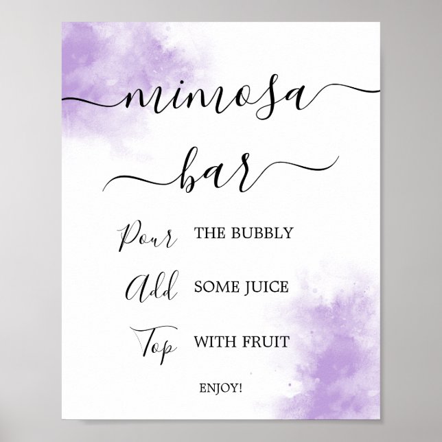 Beach Watercolor Mimosa Bar Sign (Front)