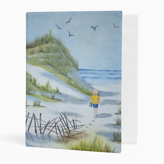 Beach watercolor mini binder (Front/Inside)
