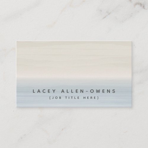 Beach Watercolor Ombre Generic Template Business Card