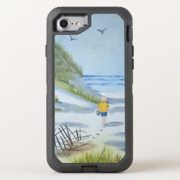 Beach watercolor OtterBox defender iPhone SE/8/7 case