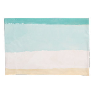 Beach Watercolor Pillow Case
