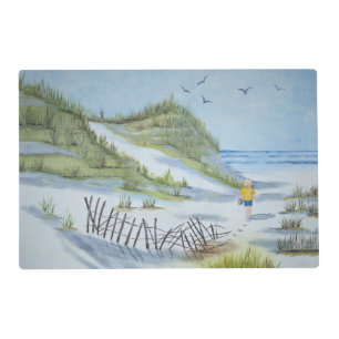 Beach watercolor placemat