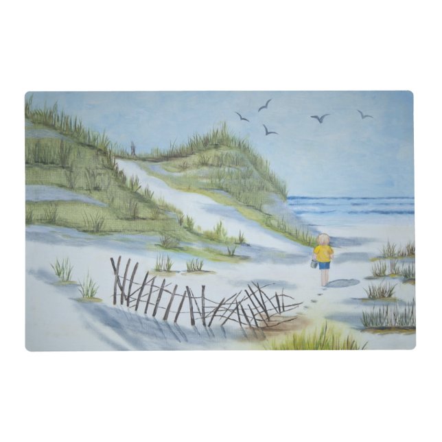 Beach watercolor placemat (Front)