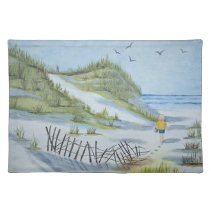 Beach watercolor placemat