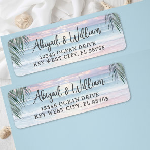 Beach Watercolor Return Address Label