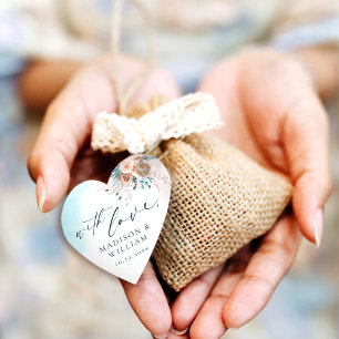 Beach Watercolor Wedding  Favor Tags