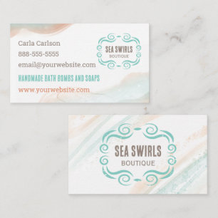 Beach Watercolour Business Card