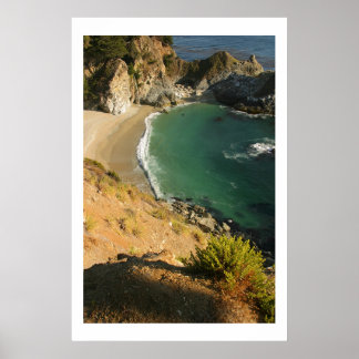 Beach Waterfall at Julia Pfieffer Poster