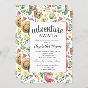 Beach,Watermelon Retirement Party Invitation