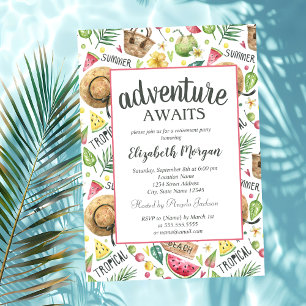 Beach,Watermelon Retirement Party  Invitation