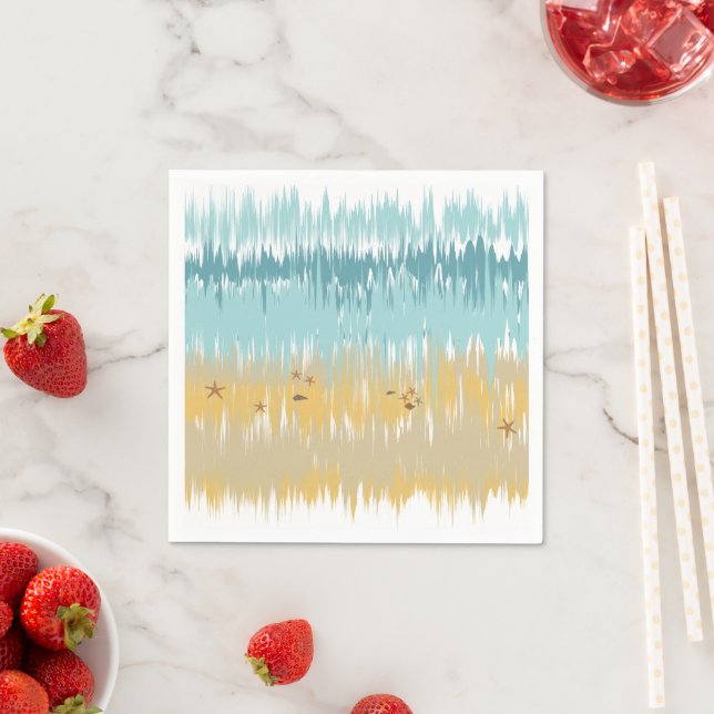 Beach wave napkins (Insitu)