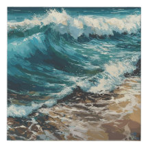 Beach waves and sand Painting