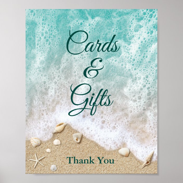 Beach Waves Cards & Gifts Poster