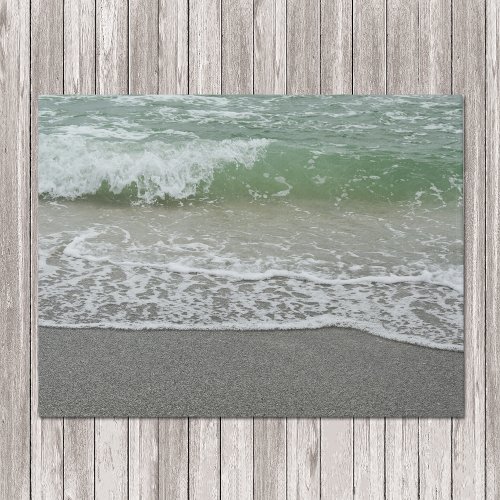 Beach Waves Crashing On Seashore Doormat