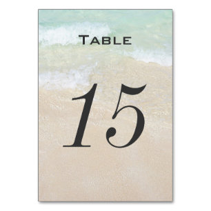 Beach Waves Custom Table Number Cards
