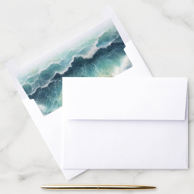 Beach Waves Envelope Liner (Desk)