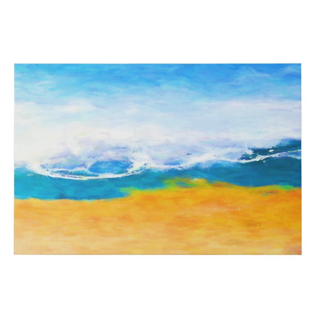 Beach Waves Faux Canvas Print (Front)