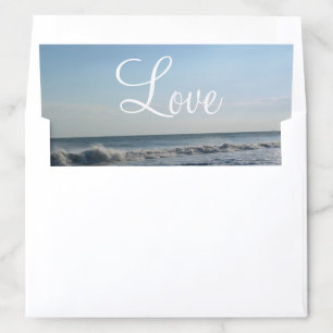 Beach Waves Light Blue Sky Envelope Liner
