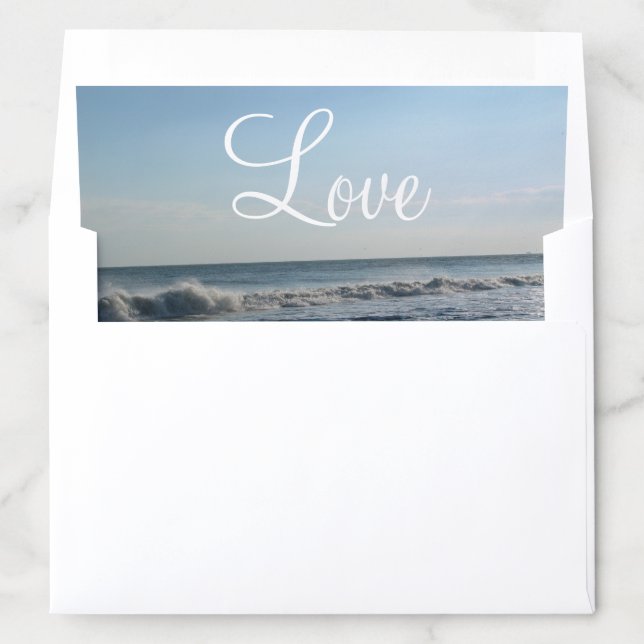 Beach Waves Light Blue Sky Envelope Liner (In Envelope)