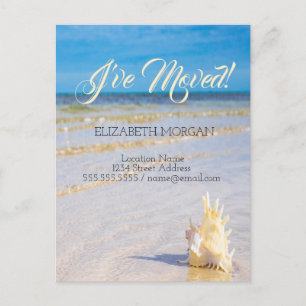 Beach Waves Moving Announcement  Postcard
