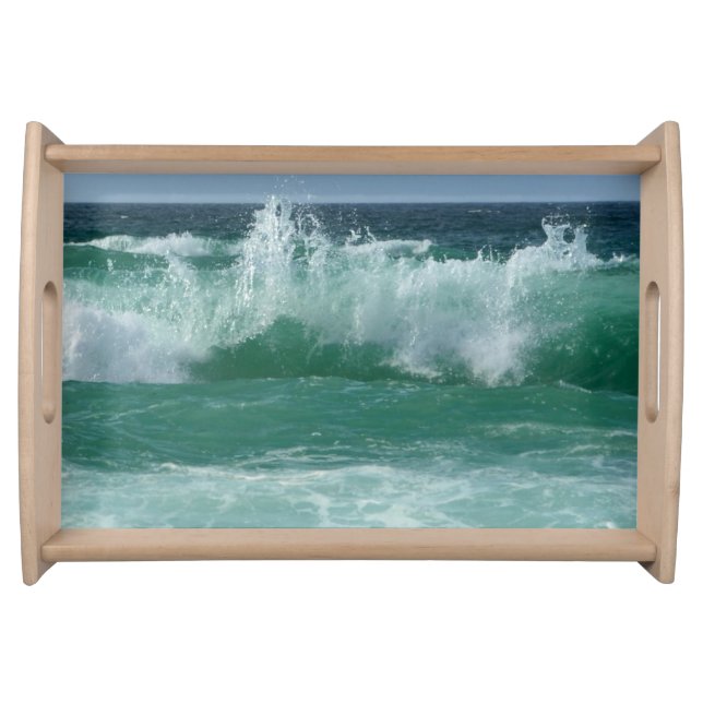 Beach Waves Nature Seaside Template Custom Small Serving Tray (Front)