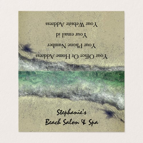 Beach Waves Ocean Artistic Coastal Salon Spa Business Card